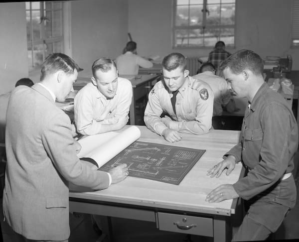 Students studying